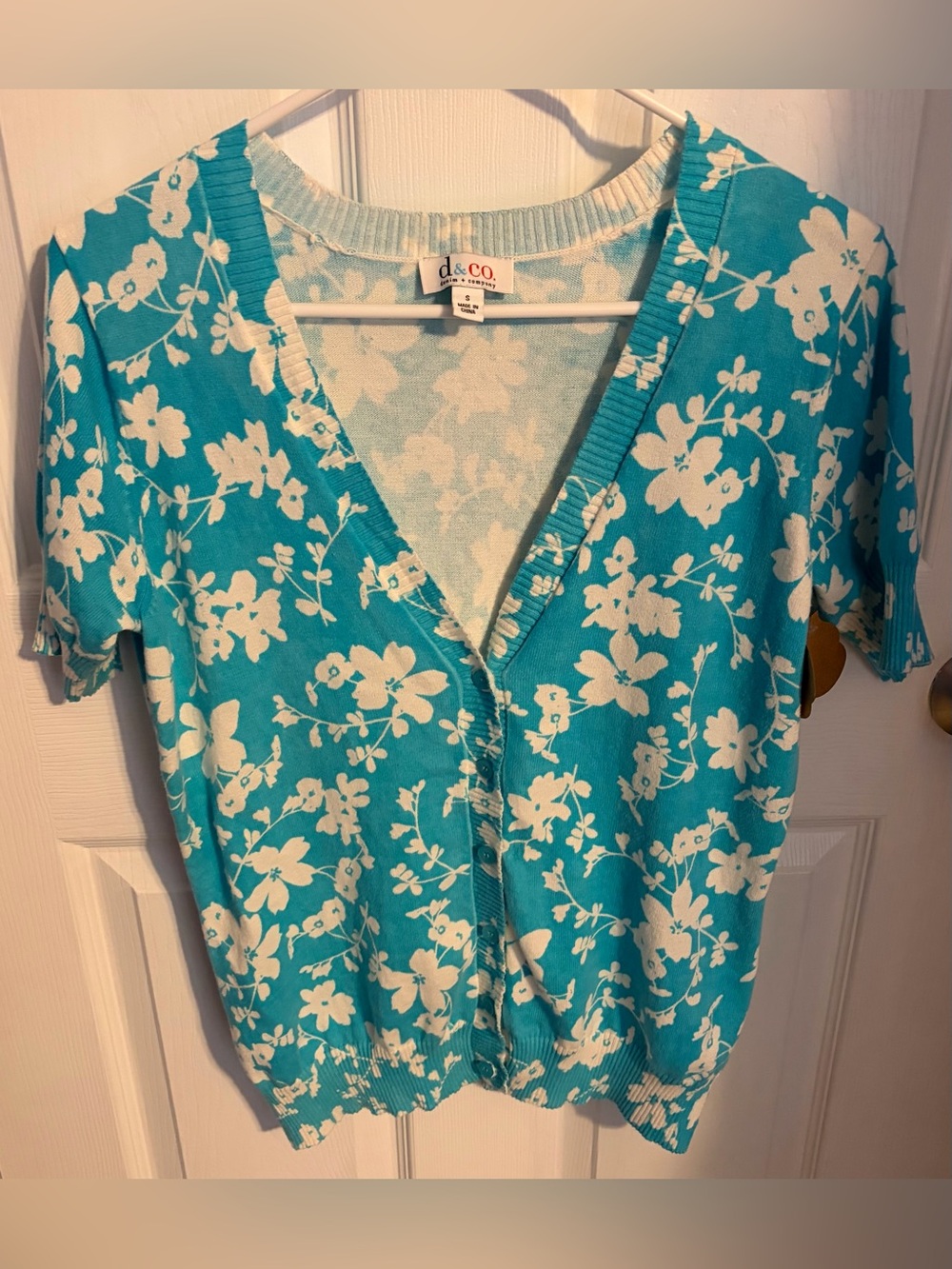Sweater Button Up Floral Women’s Size Small NWT